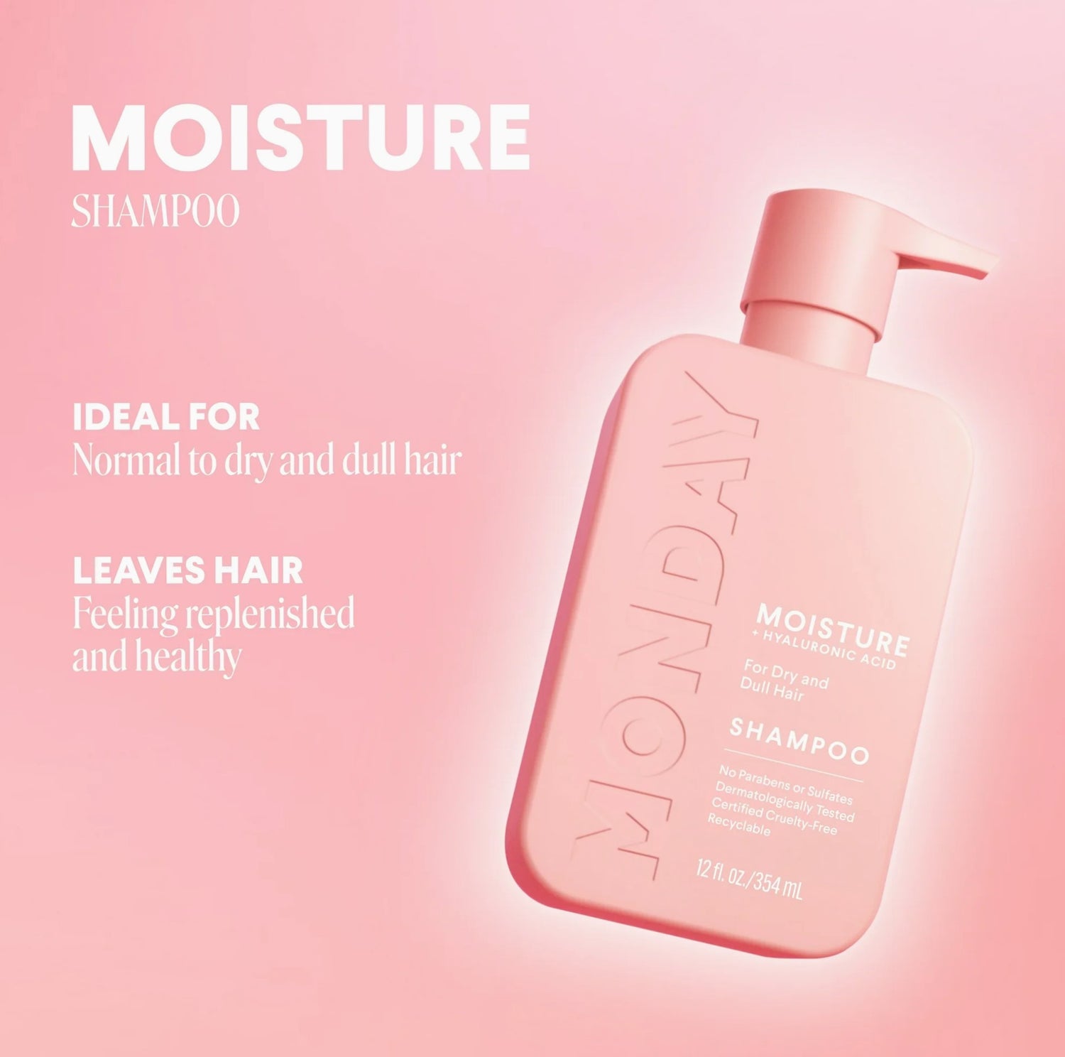 Haircare Moisture Shampoo, Hydration Boost Dry Hair, Hyaluronic Acid Shea Butter